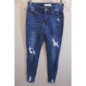 Blue Savvy Distressed Skinny Jeans Size 3